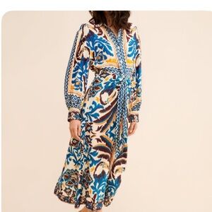 Farm Rio  Patterned Maxi Dress size M